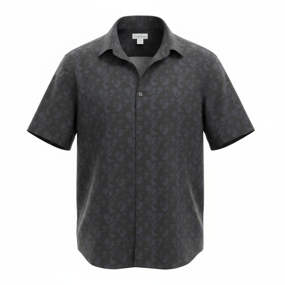 Calvin Klein Black Casual Button Down Shirt - Picture 1 of 7